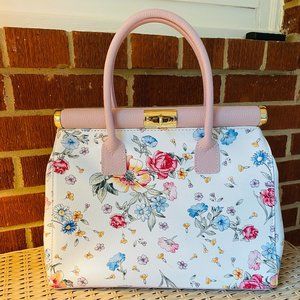 🌸 NEW! Renata Corsi Pink White Floral Satchel